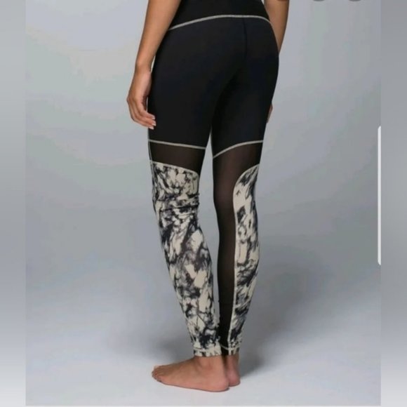 Lululemon Breathe Easy Leggings great granite tan marble Mojave black - Picture 2 of 7